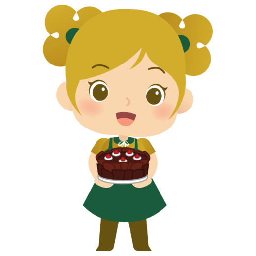 Moxi membawa cake